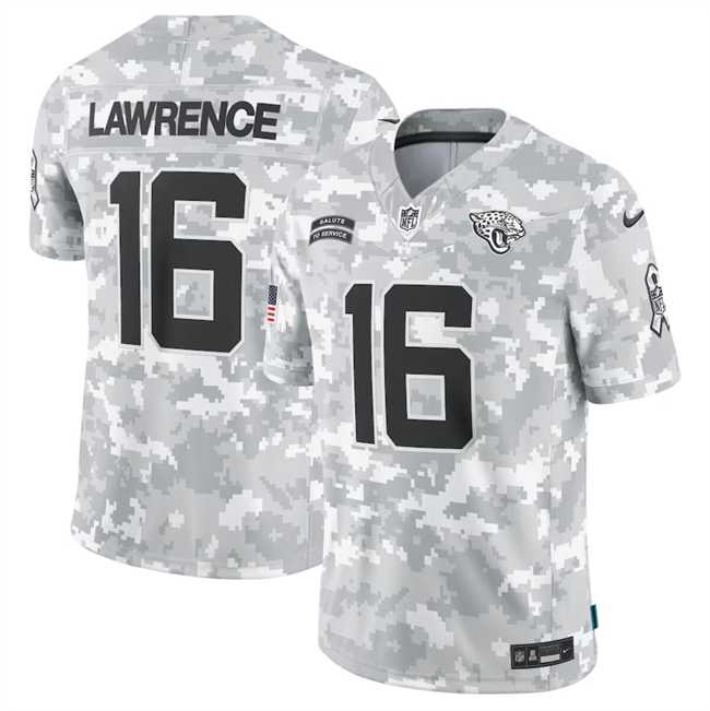 Men%27s Jacksonville Jaguars #16 Trevor Lawrence 2024 Arctic Camo Salute To Service Limited Stitched Jersey Dyin->indianapolis colts->NFL Jersey